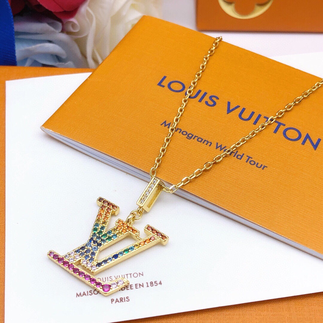 Louis Vuitton Multicolor Crystal Accent Necklace - album image 1