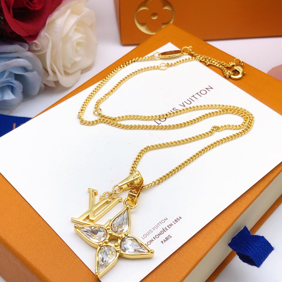 Louis Vuitton Monogram Marquise Crystal Accent Necklace - album image 3