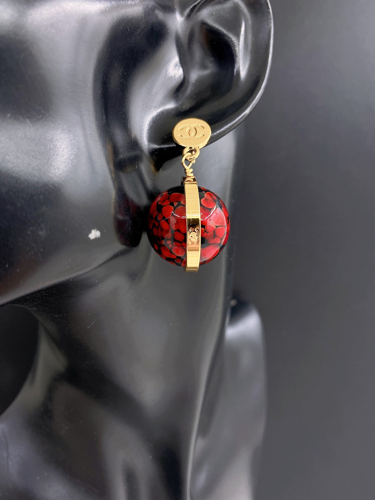 Chanel Blue Red Earrings - album image 2