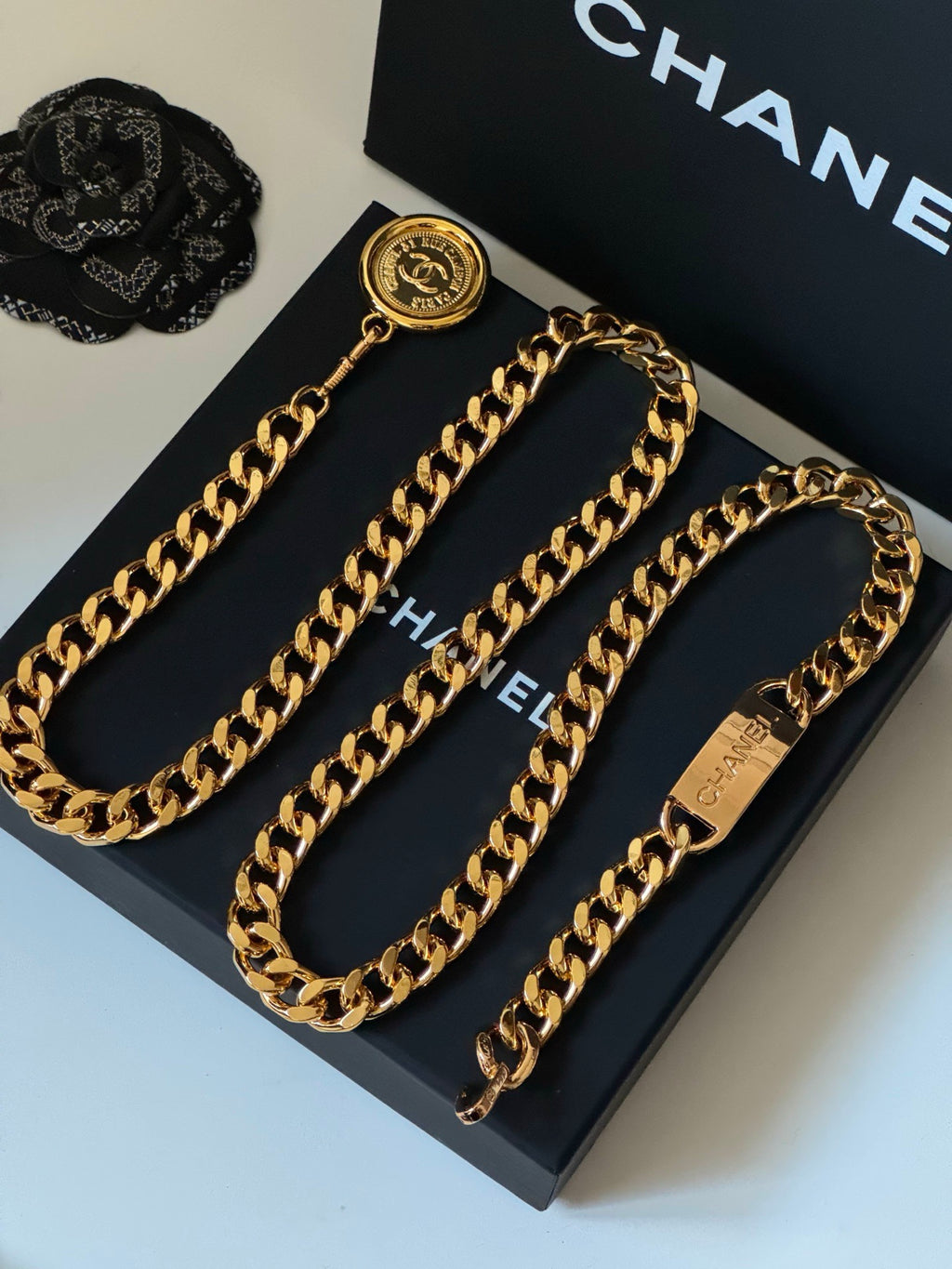Chanel Gold-Tone Medallion Chain Belt - album image 7