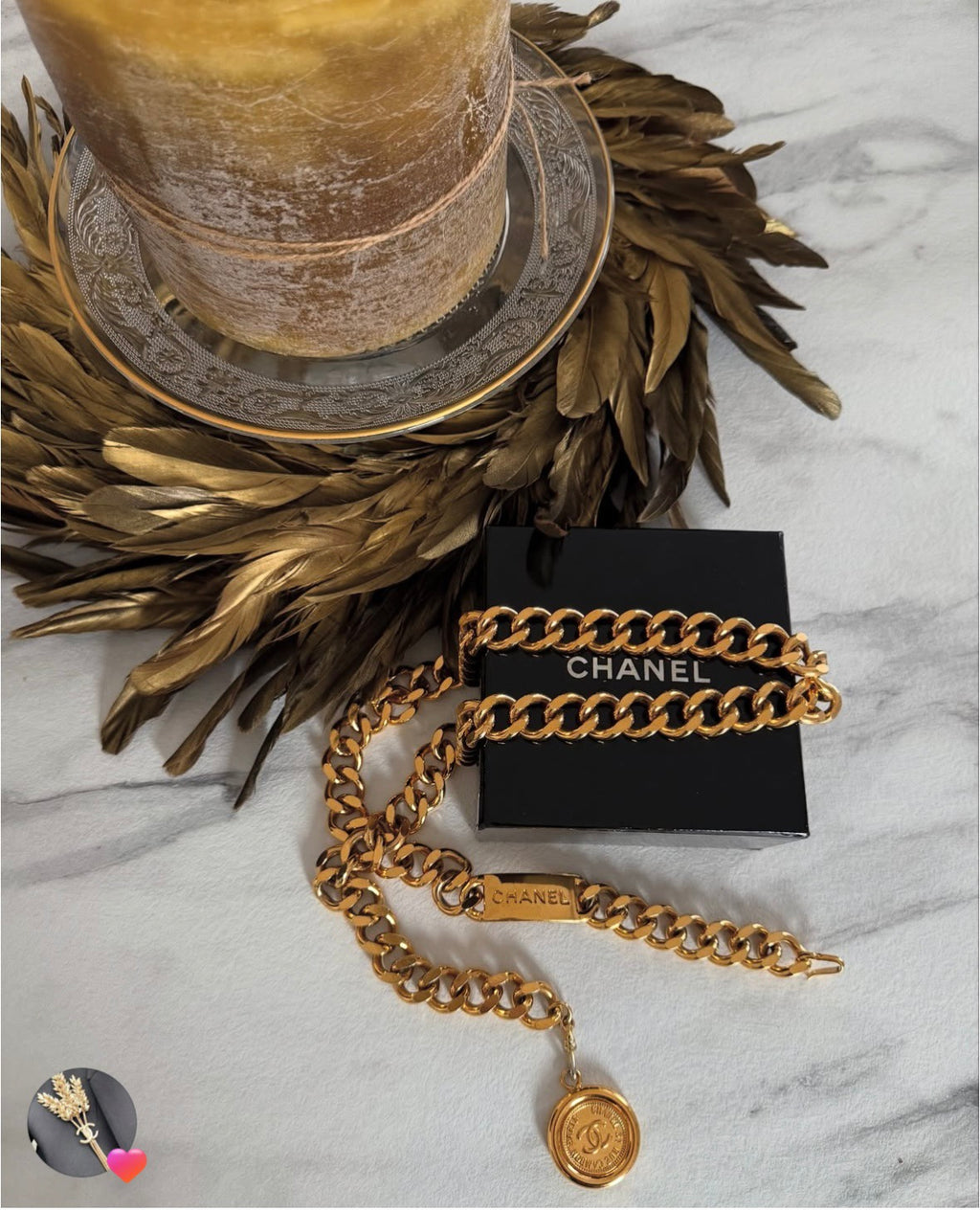 Chanel Gold-Tone Medallion Chain Belt - album image 5