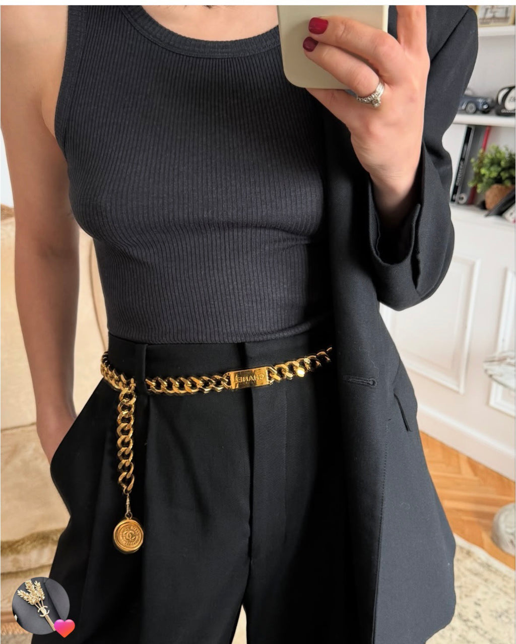 Chanel Gold-Tone Medallion Chain Belt - album image 1