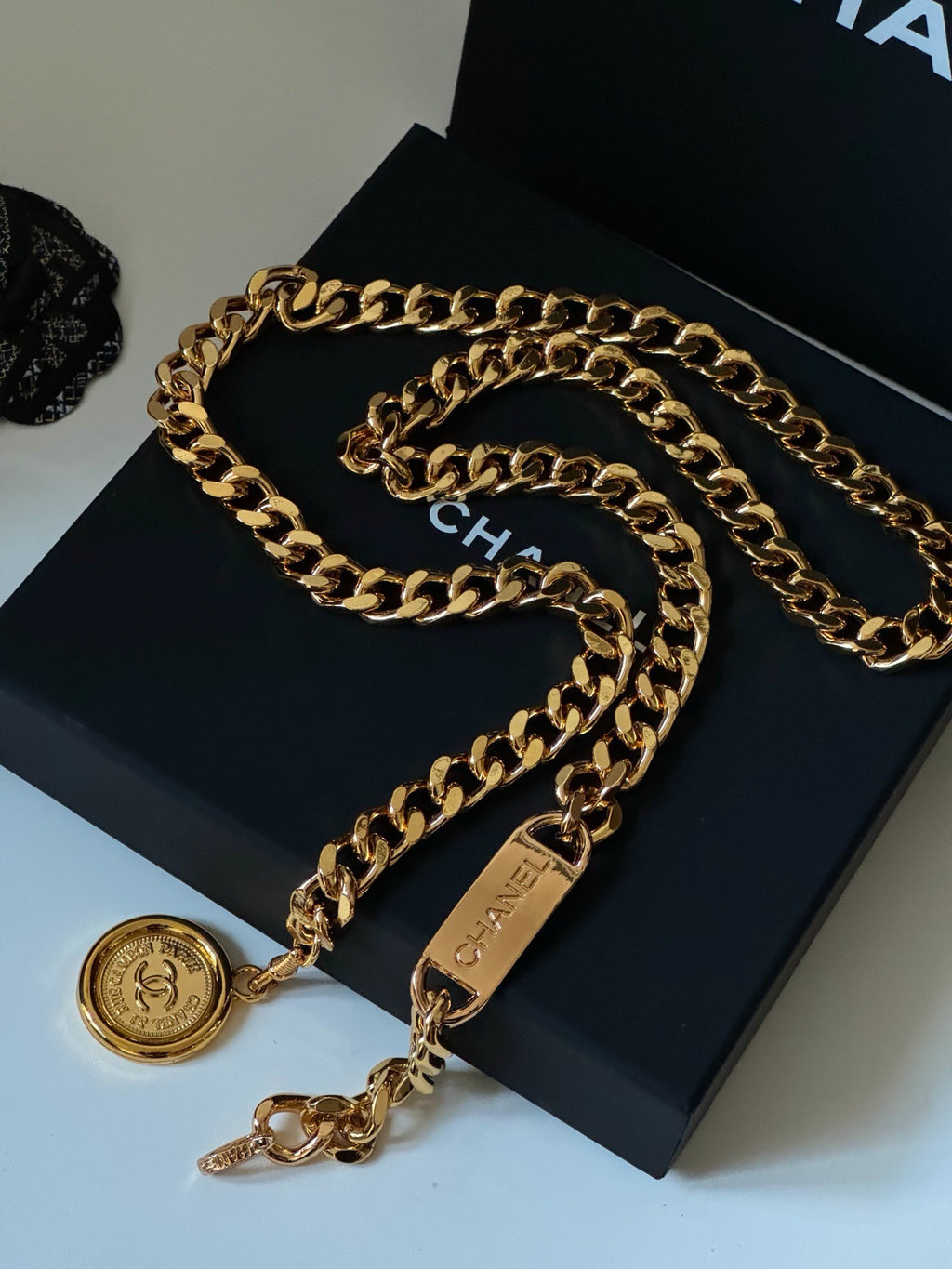 Chanel Gold-Tone Medallion Chain Belt - album image 8