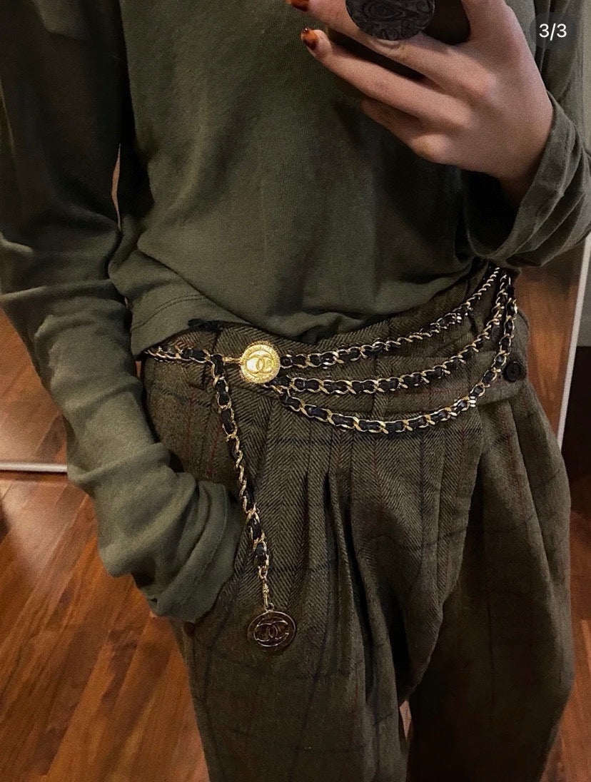 Chanel Black and Gold-Tone Layered Chain Belt - album image 3