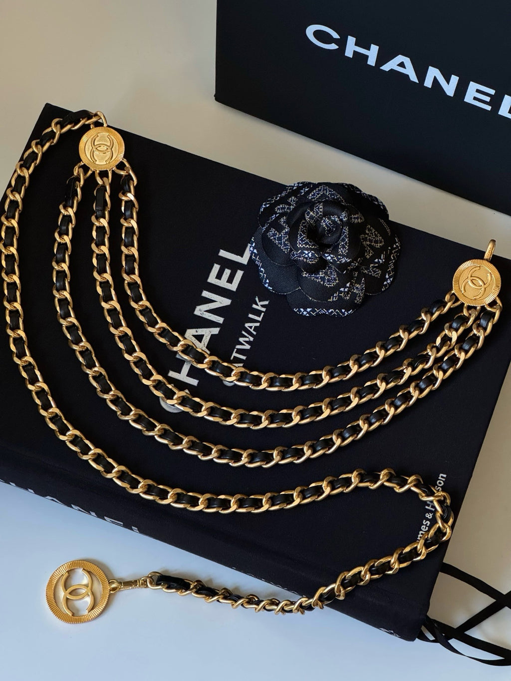 Chanel Black and Gold-Tone Layered Chain Belt - album image 8