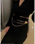 Chanel Black and Gold-Tone Layered Chain Belt - album image 1