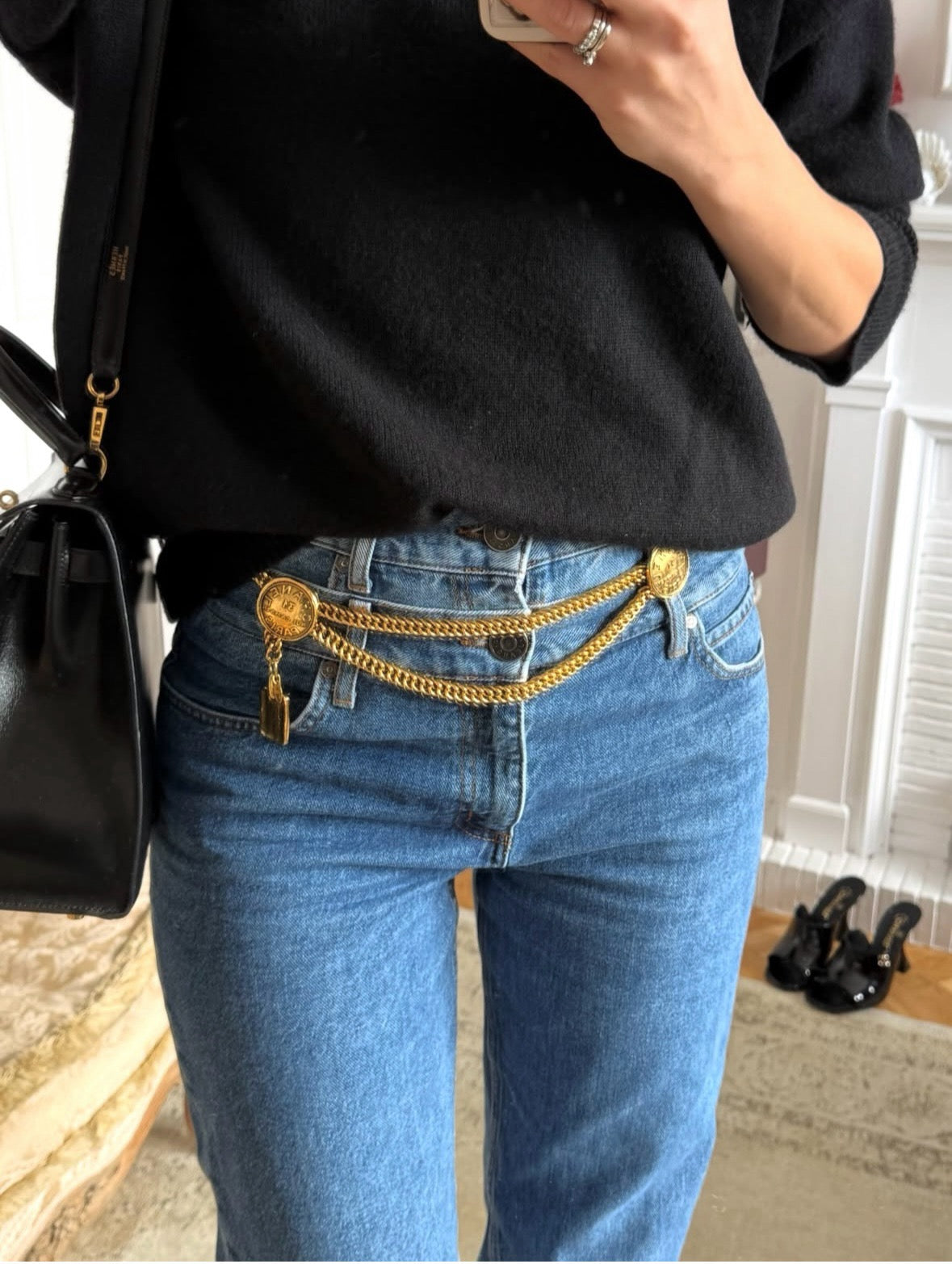Chanel Gold-Tone Coin Chain Belt - album image 2