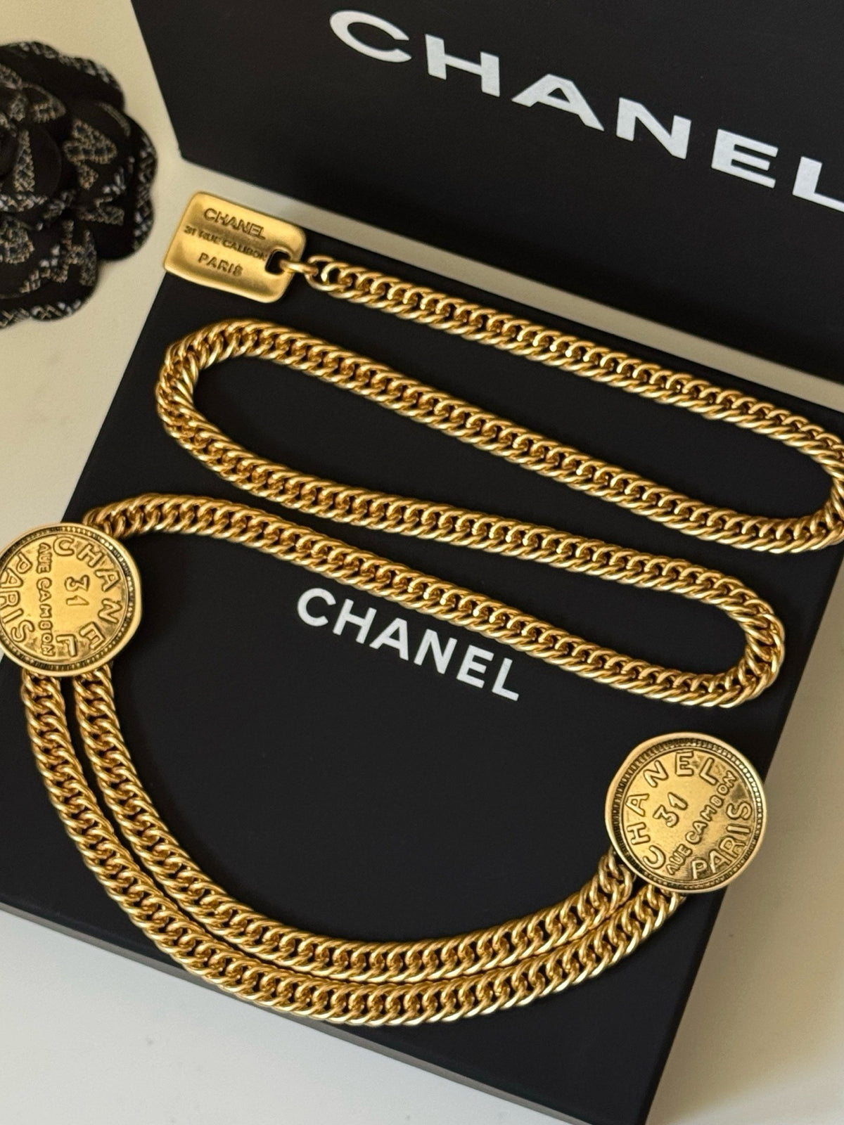 Chanel Gold-Tone Coin Chain Belt - album image 5