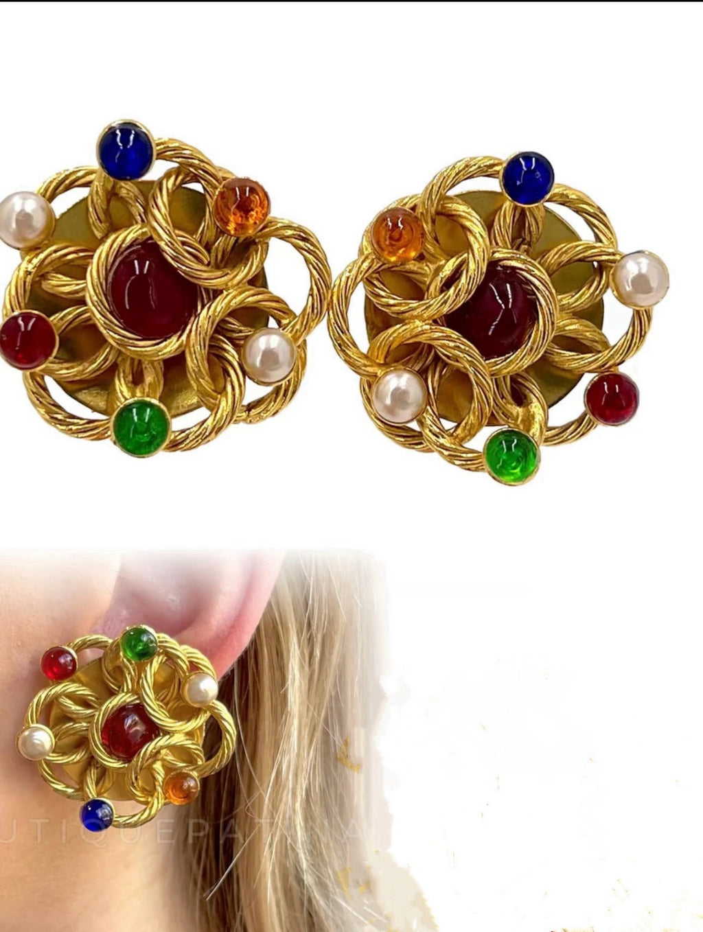 Chanel Openwork Twisted Earrings - album image 1