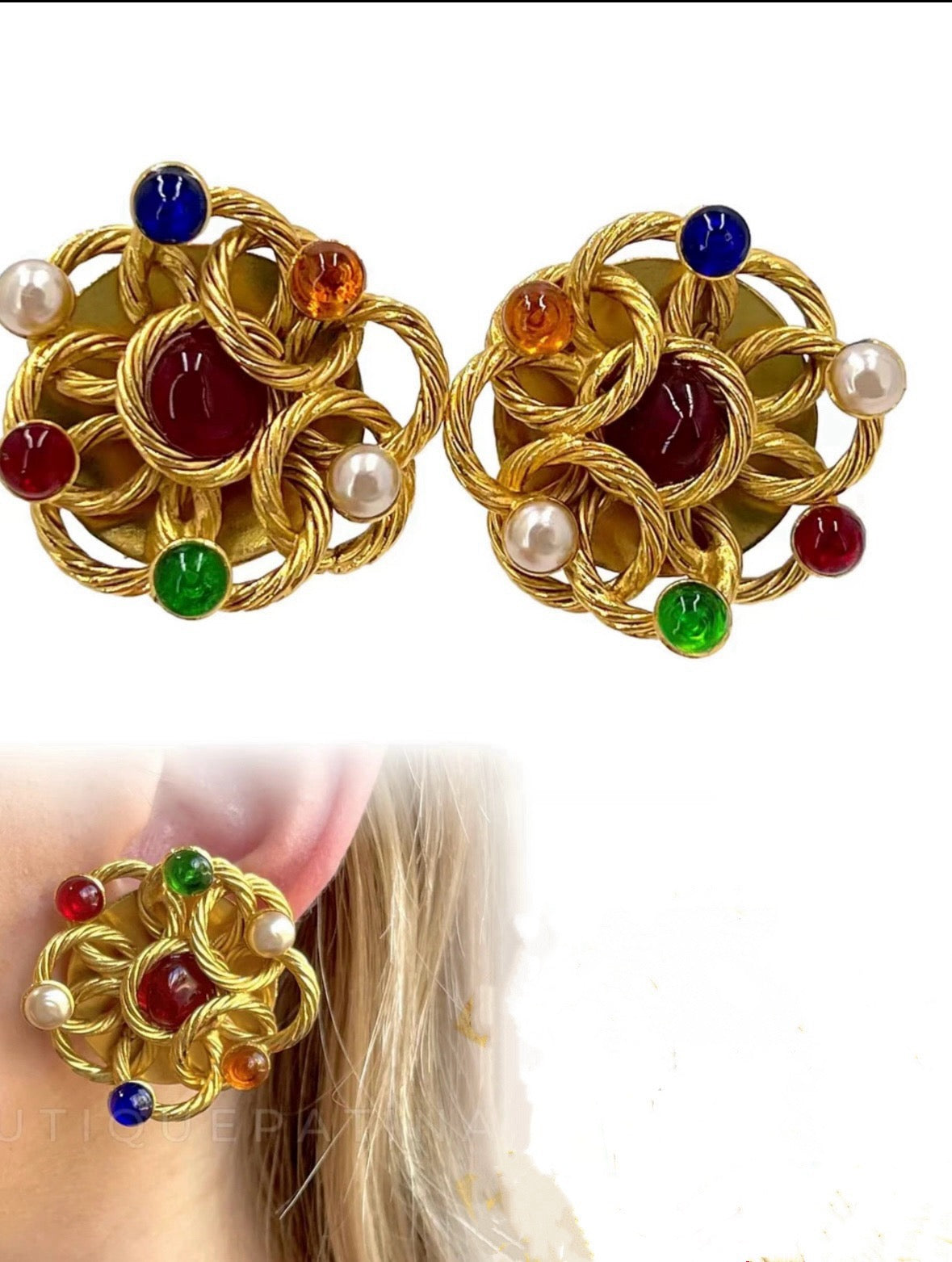 Chanel Openwork Twisted Earrings - album image 1