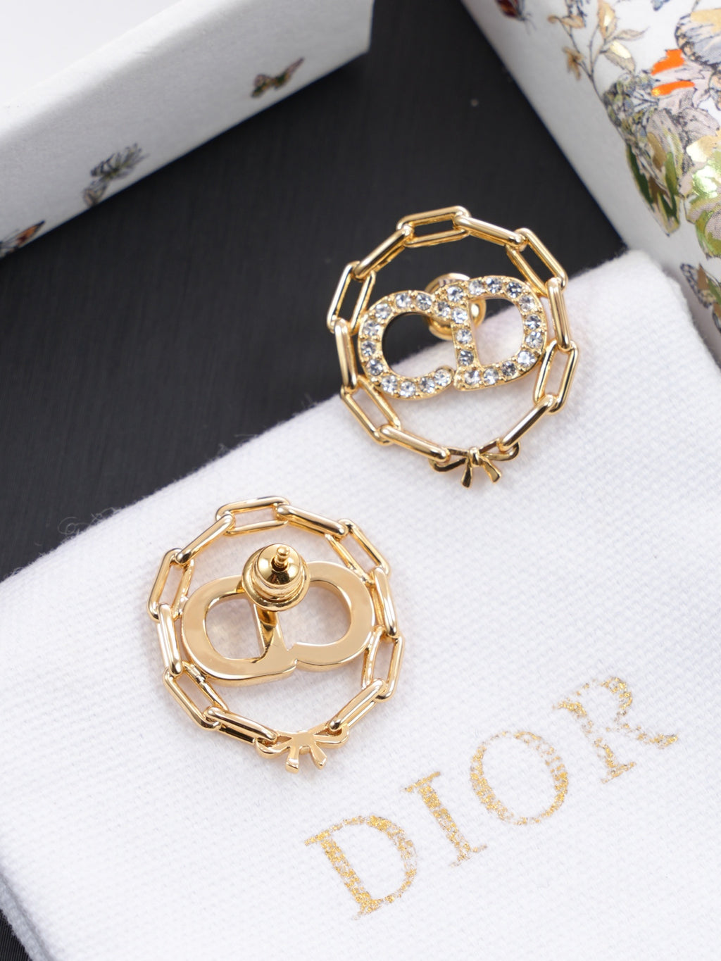 Dior Crystal Rose Stud Earrings - product image 4