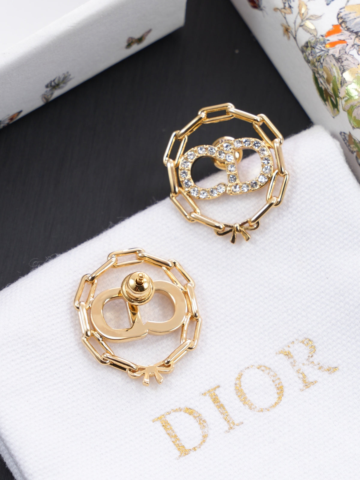 Dior Crystal Rose Stud Earrings - product image 4