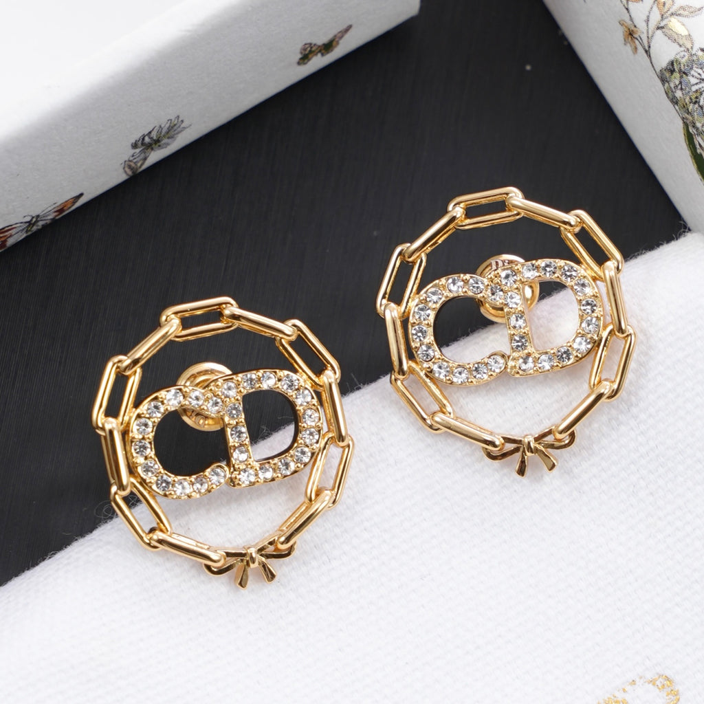 Dior Crystal Rose Stud Earrings - product image 2
