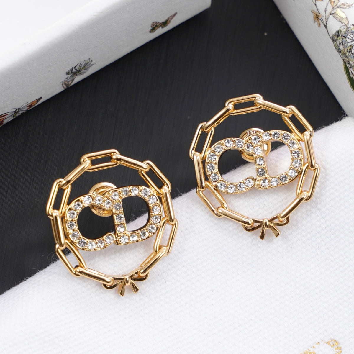 Dior Crystal Rose Stud Earrings - product image 2