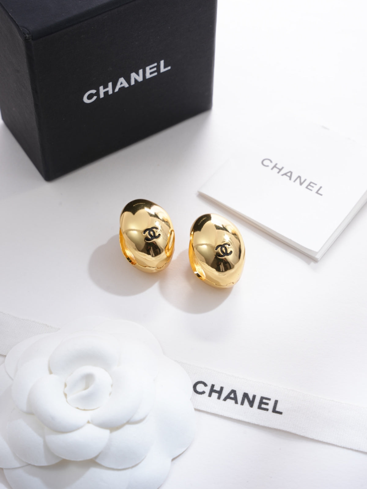 Chanel Silver-Tone Domed Stud Earrings - album image 3