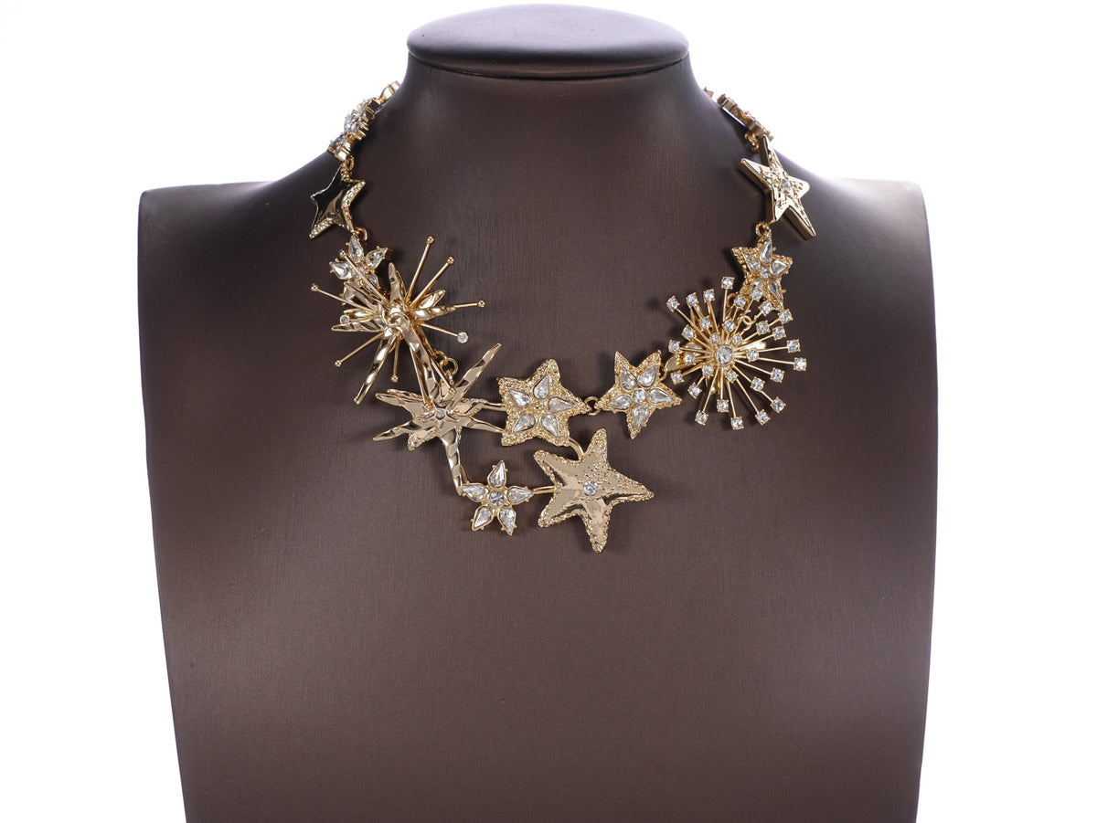Chanel Gold-Tone Starburst Necklace - album image 4