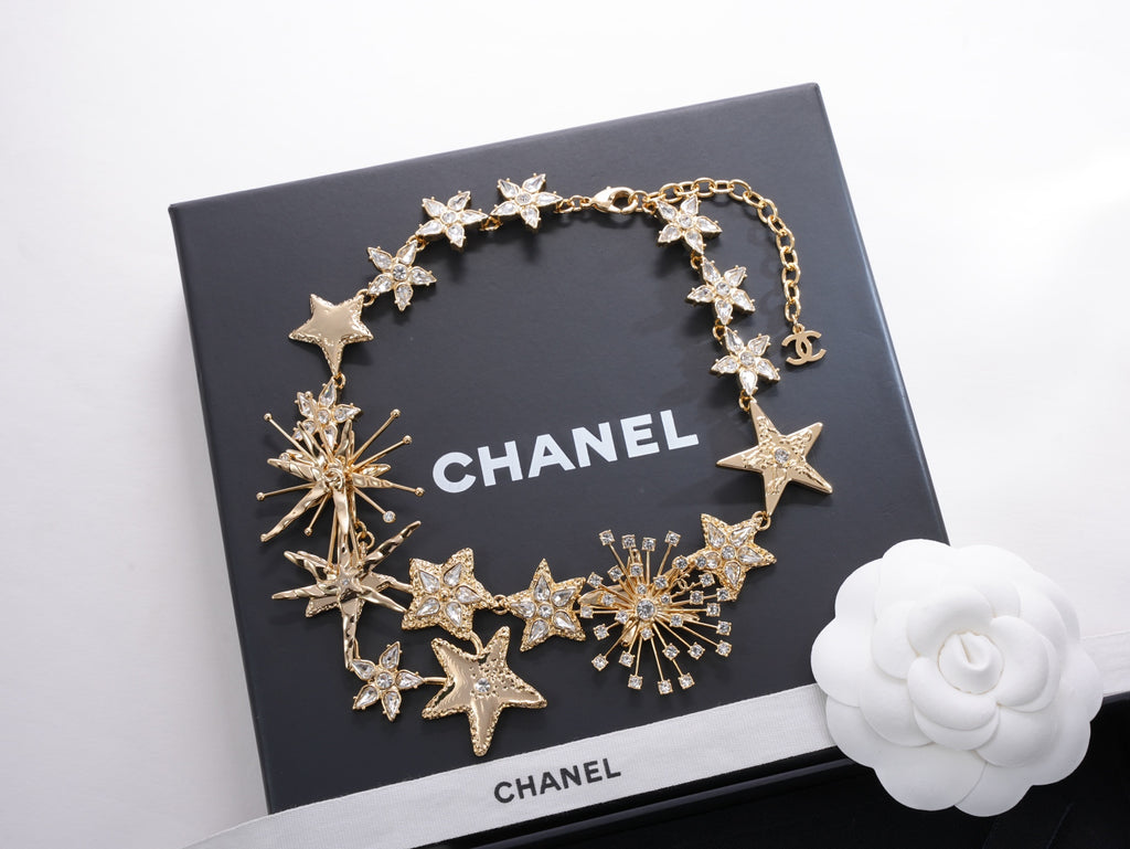 Chanel Gold-Tone Starburst Necklace - album image 3