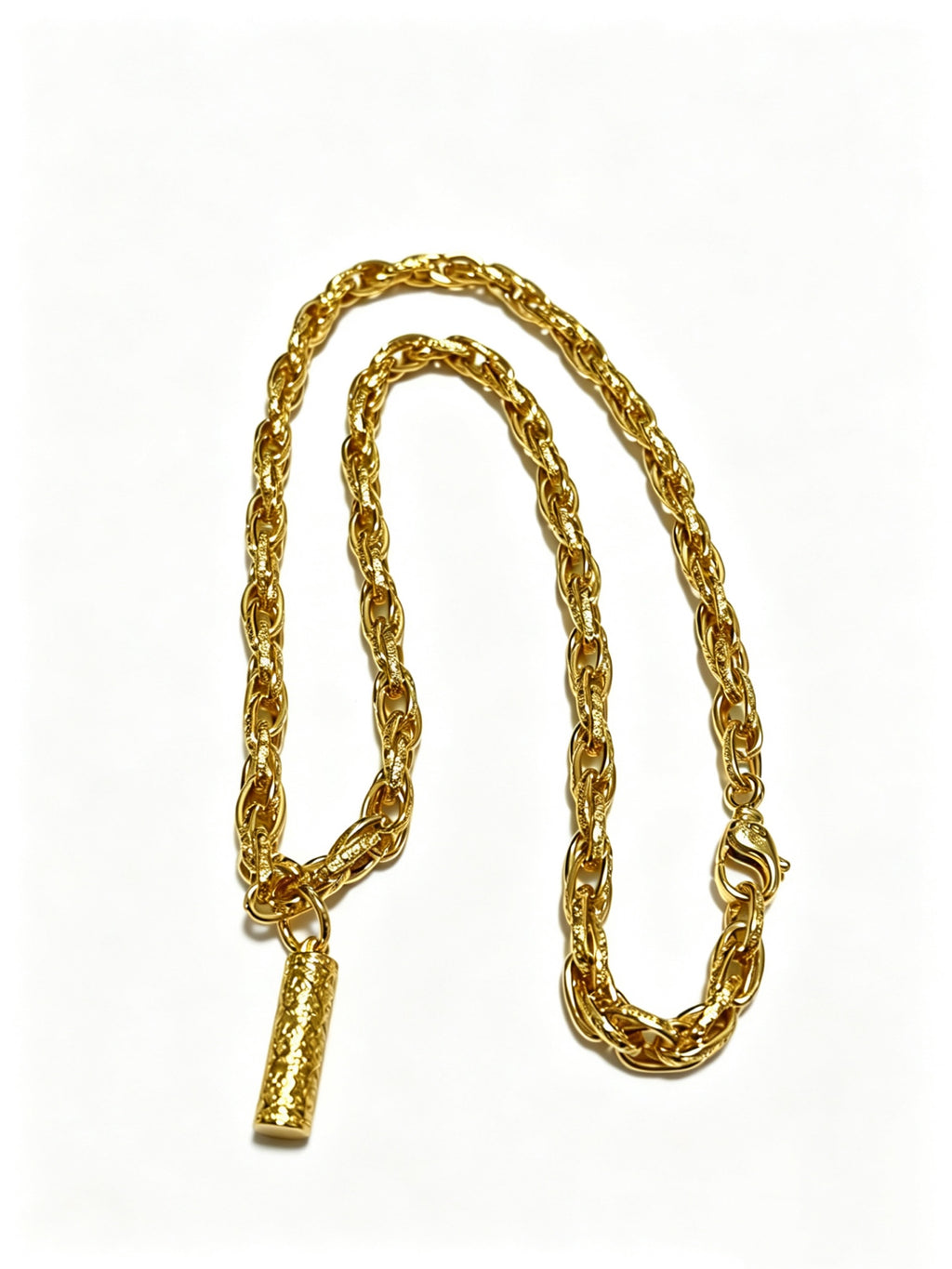 Chrome Hearts Gold-Tone Elongated Tag Necklace - album image 2
