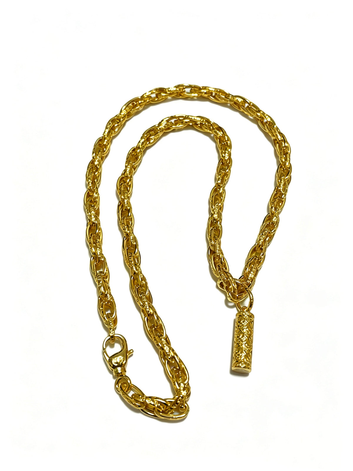 Chrome Hearts Gold-Tone Elongated Tag Necklace - album image 1