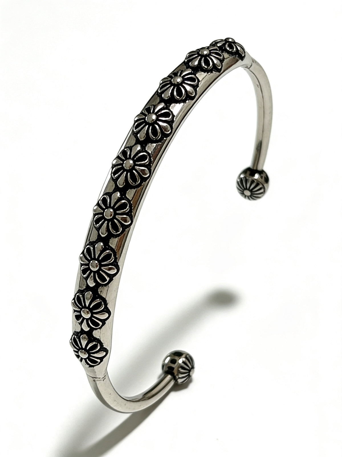 Chrome Hearts Dark Patterned Ball End Cuff - album image 6