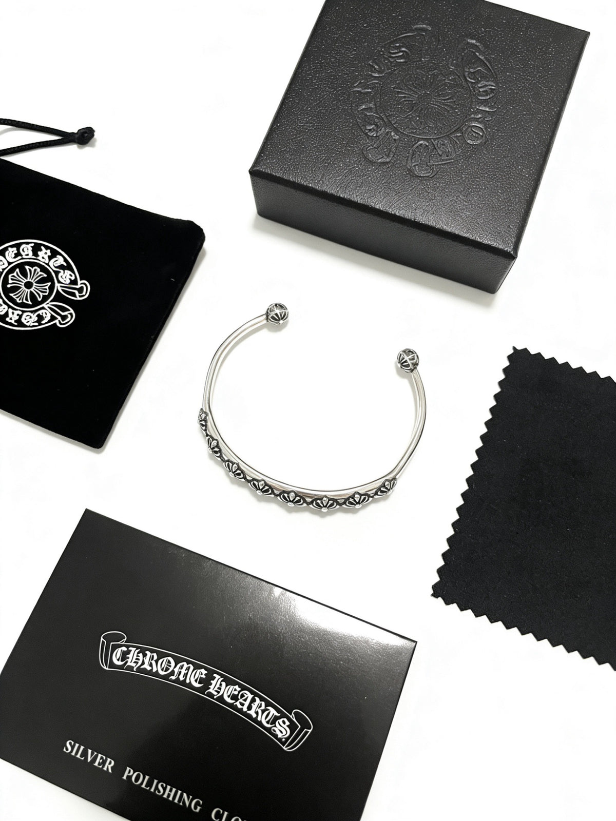 Chrome Hearts Dark Patterned Ball End Cuff - album image 5