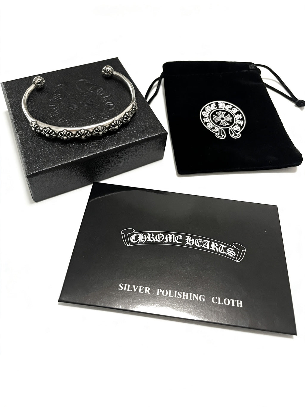 Chrome Hearts Dark Patterned Ball End Cuff - album image 2
