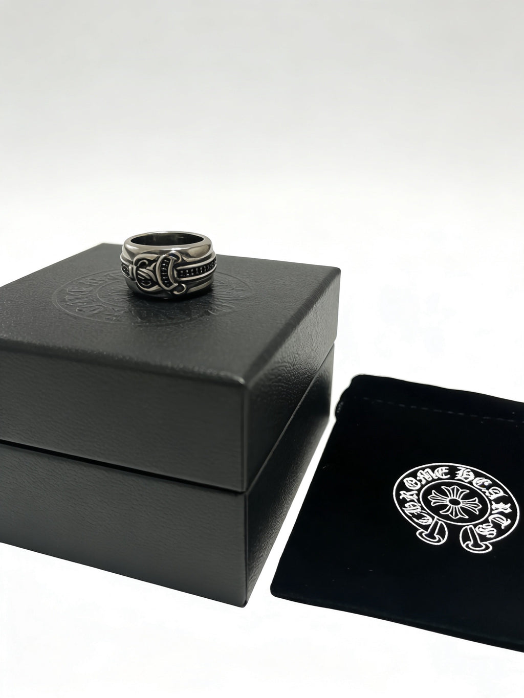 Chrome Hearts Curved Relief Wide Ring - album image 3