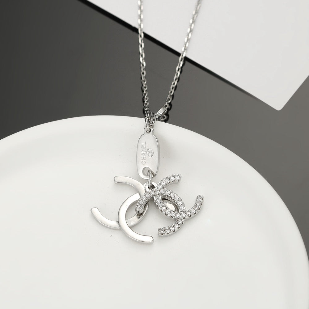 Chanel Interlocking C Two-Tone Letter Necklace - album image 6