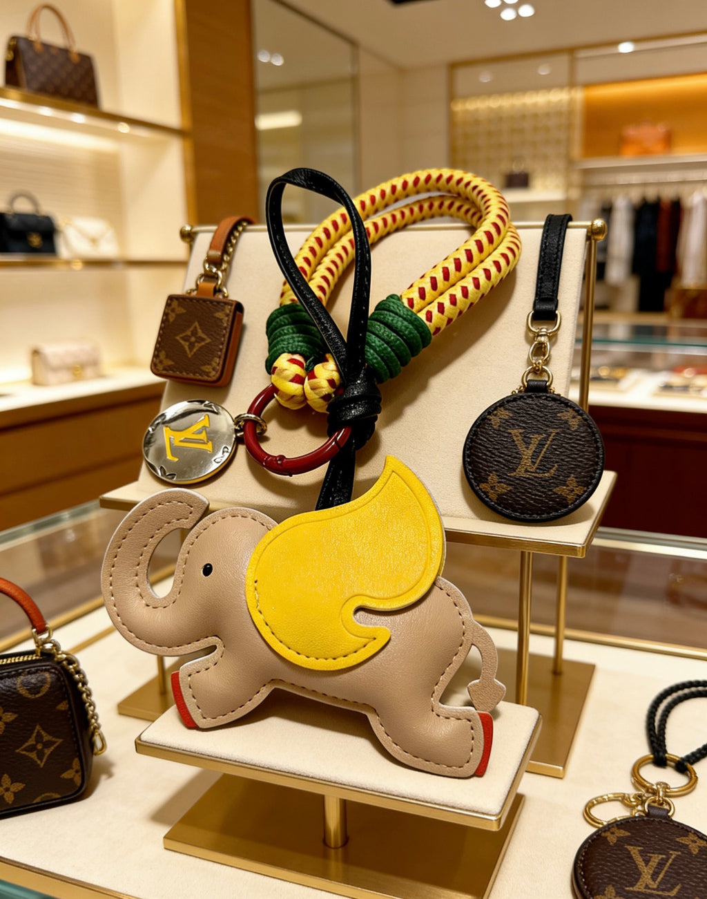 Louis Vuitton Tan and Yellow Horse Keychain - album image 6