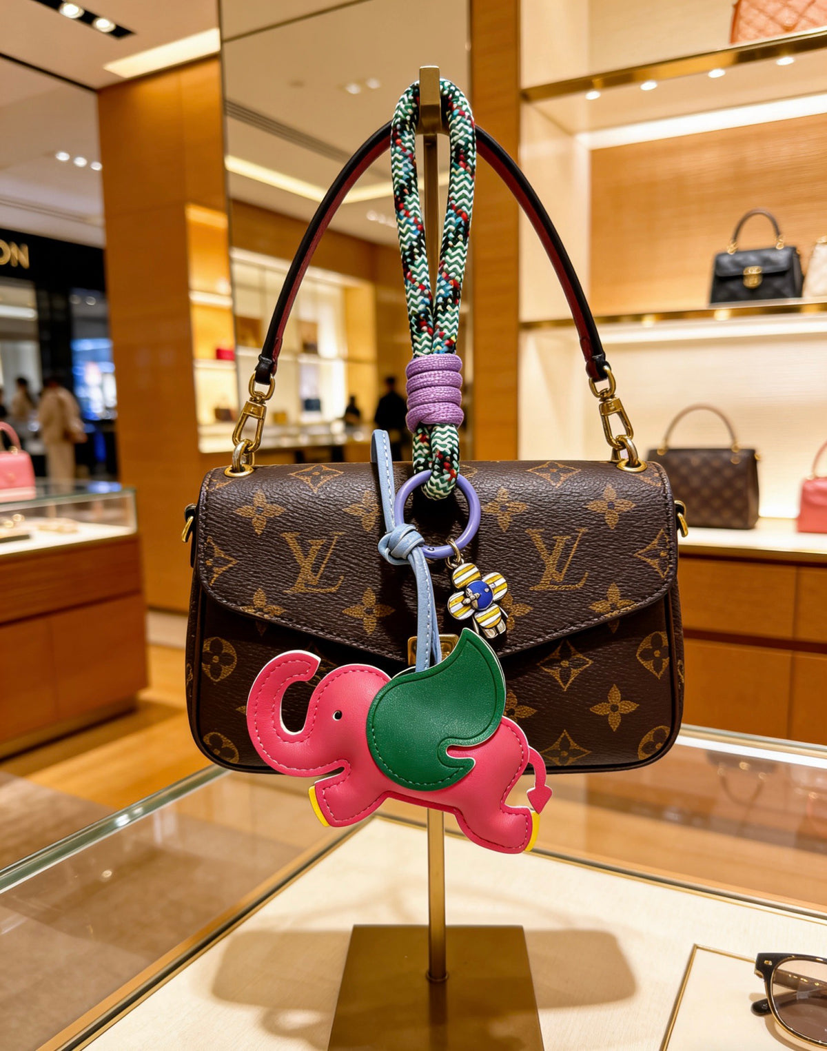 Louis Vuitton Pink and Green Horse Keychain - album image 5