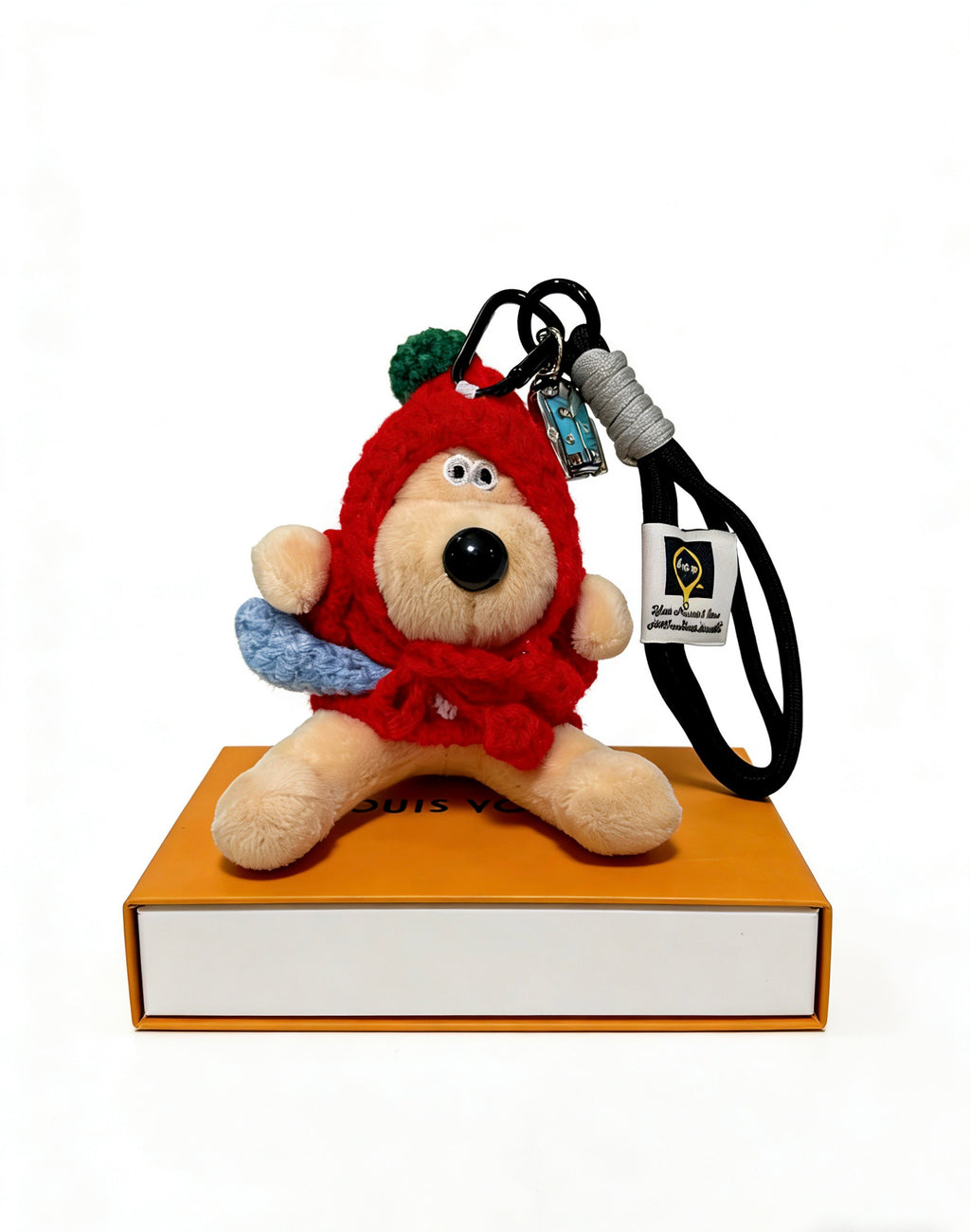 Louis Vuitton Red Hooded Plush Character Keychain - album image 2