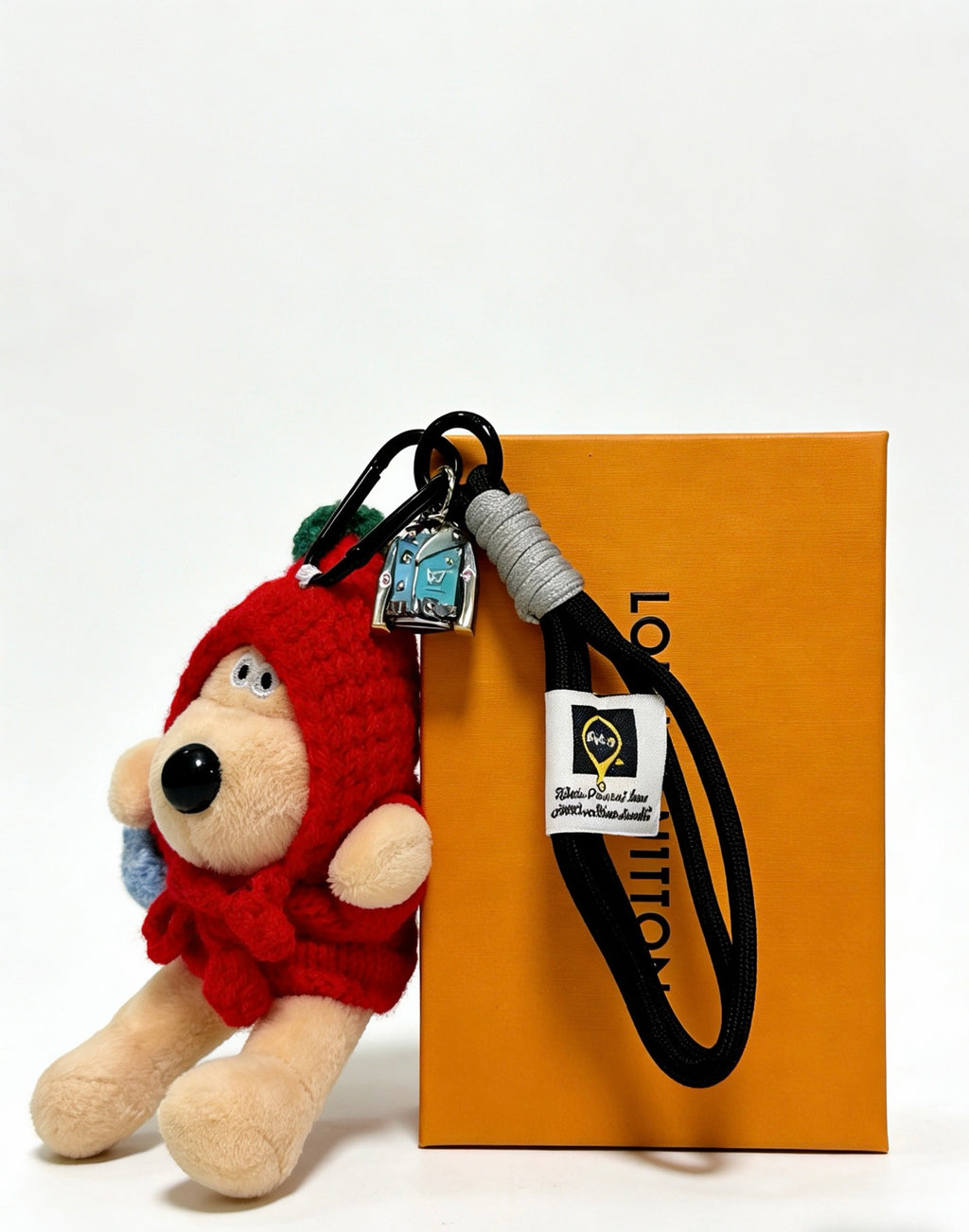 Louis Vuitton Red Hooded Plush Character Keychain - album image 3