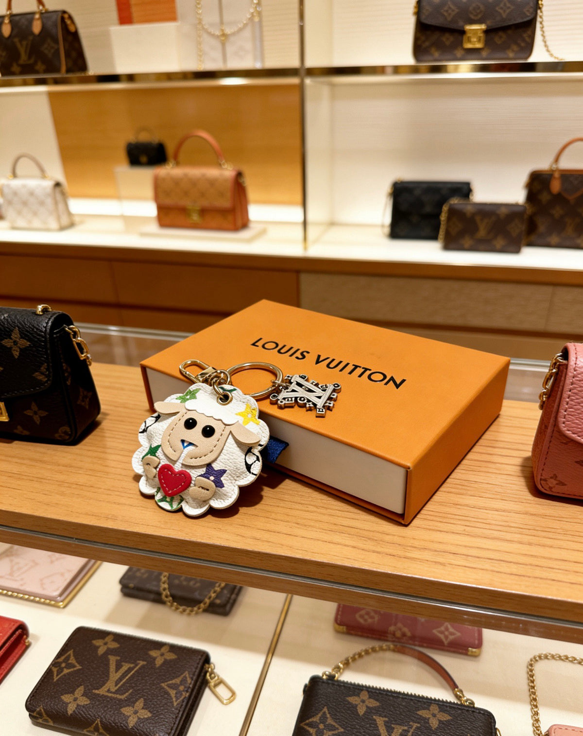 Louis Vuitton White Character Keychain with Floral Details - album image 5