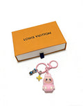 Louis Vuitton Pink Character Keychain with Ring and Flower Charm - album image 1