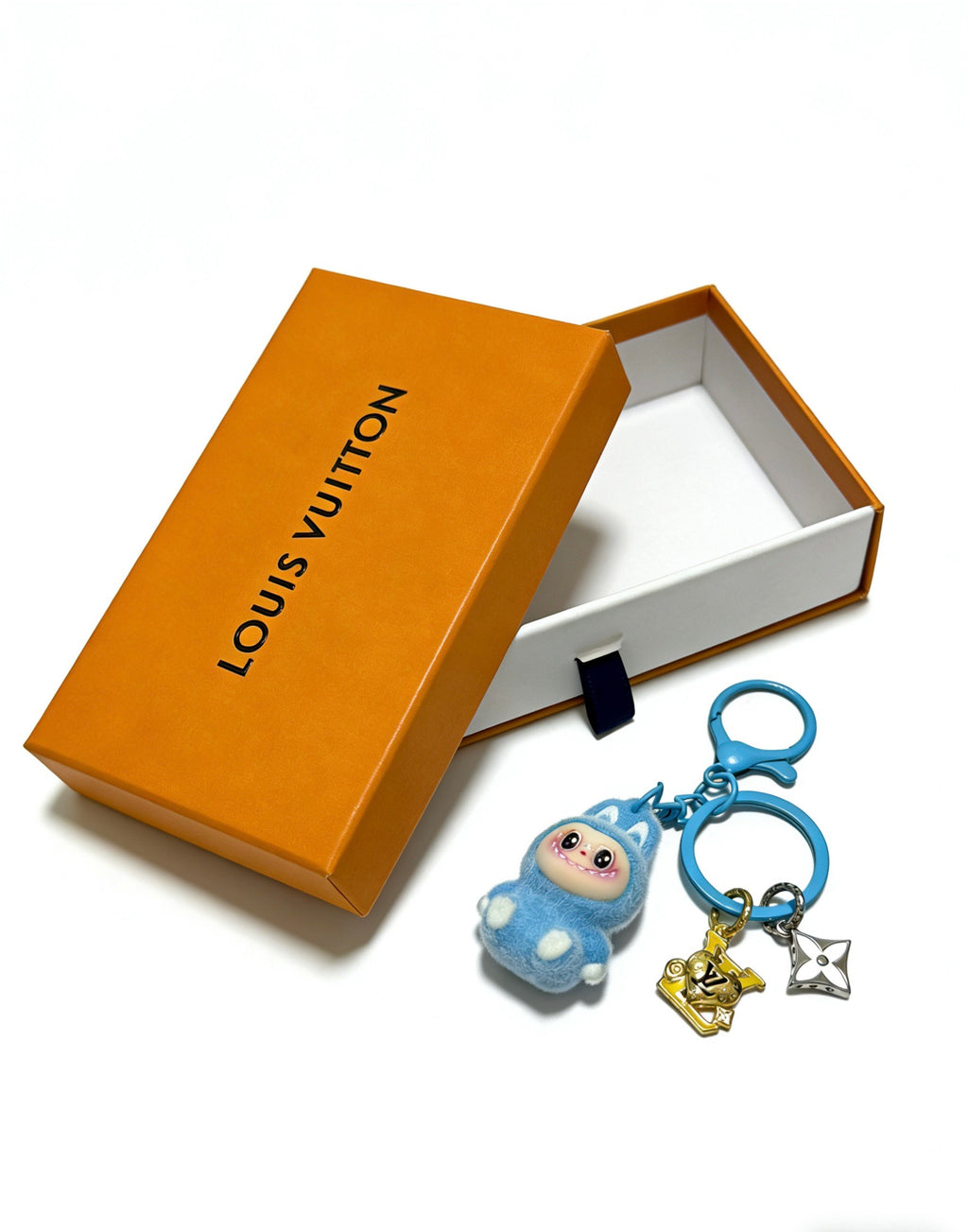 Louis Vuitton Blue Character Keychain with Ring and Star Charm - album image 2