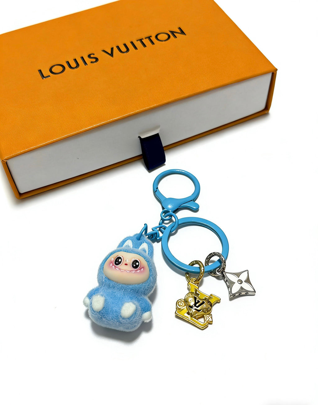 Louis Vuitton Blue Character Keychain with Ring and Star Charm - album image 1