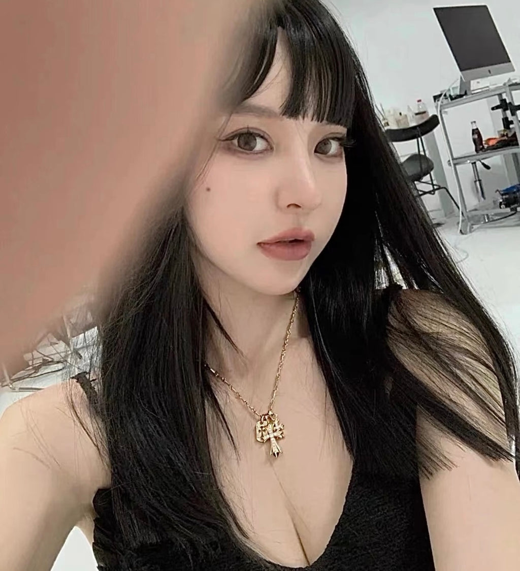 Chrome Hearts Gold-Tone Layered Cross Charm Necklace - album image 3
