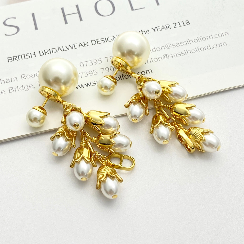Dior Tribales Grape-Cluster Pearl-Look Earrings - product image 8