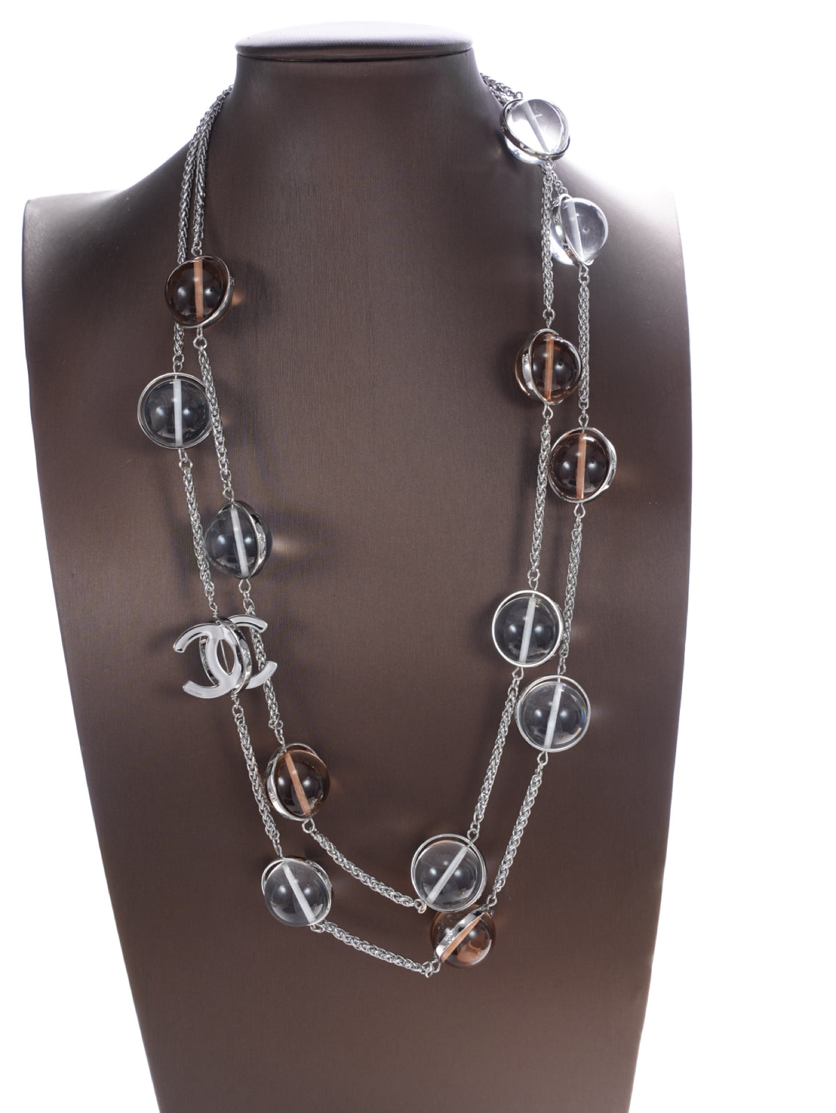 Chanel Silver-Tone Oval Link Necklace - album image 5