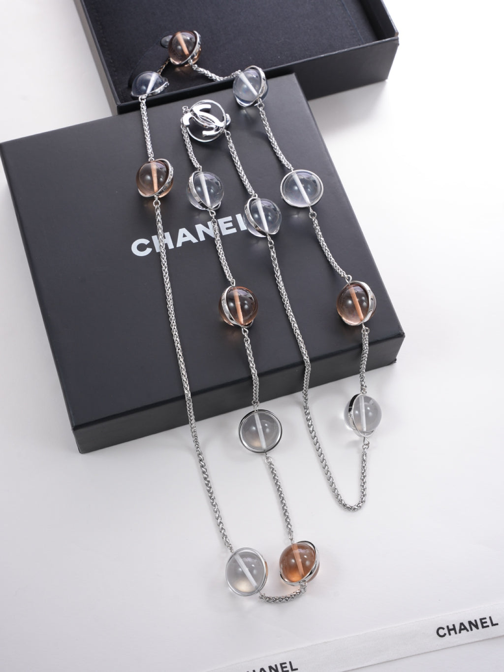 Chanel Silver-Tone Oval Link Necklace - album image 3