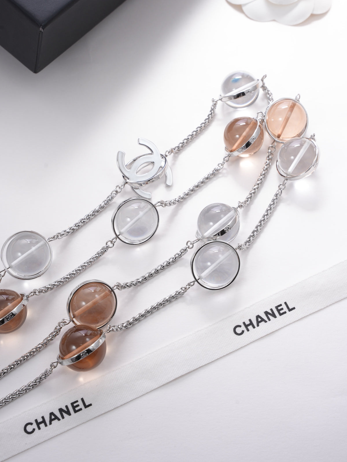 Chanel Silver-Tone Oval Link Necklace - album image 2