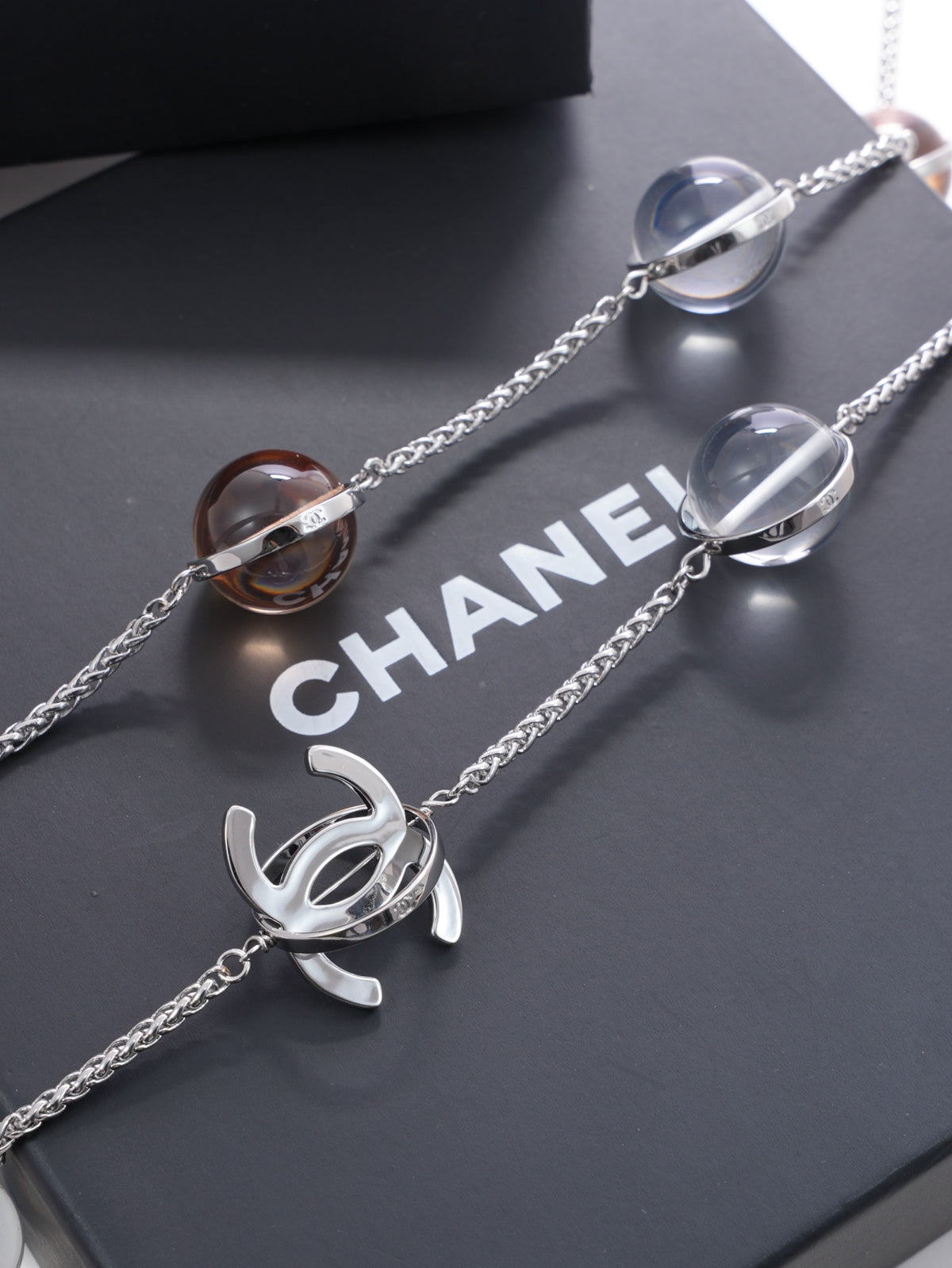 Chanel Silver-Tone Oval Link Necklace - album image 4