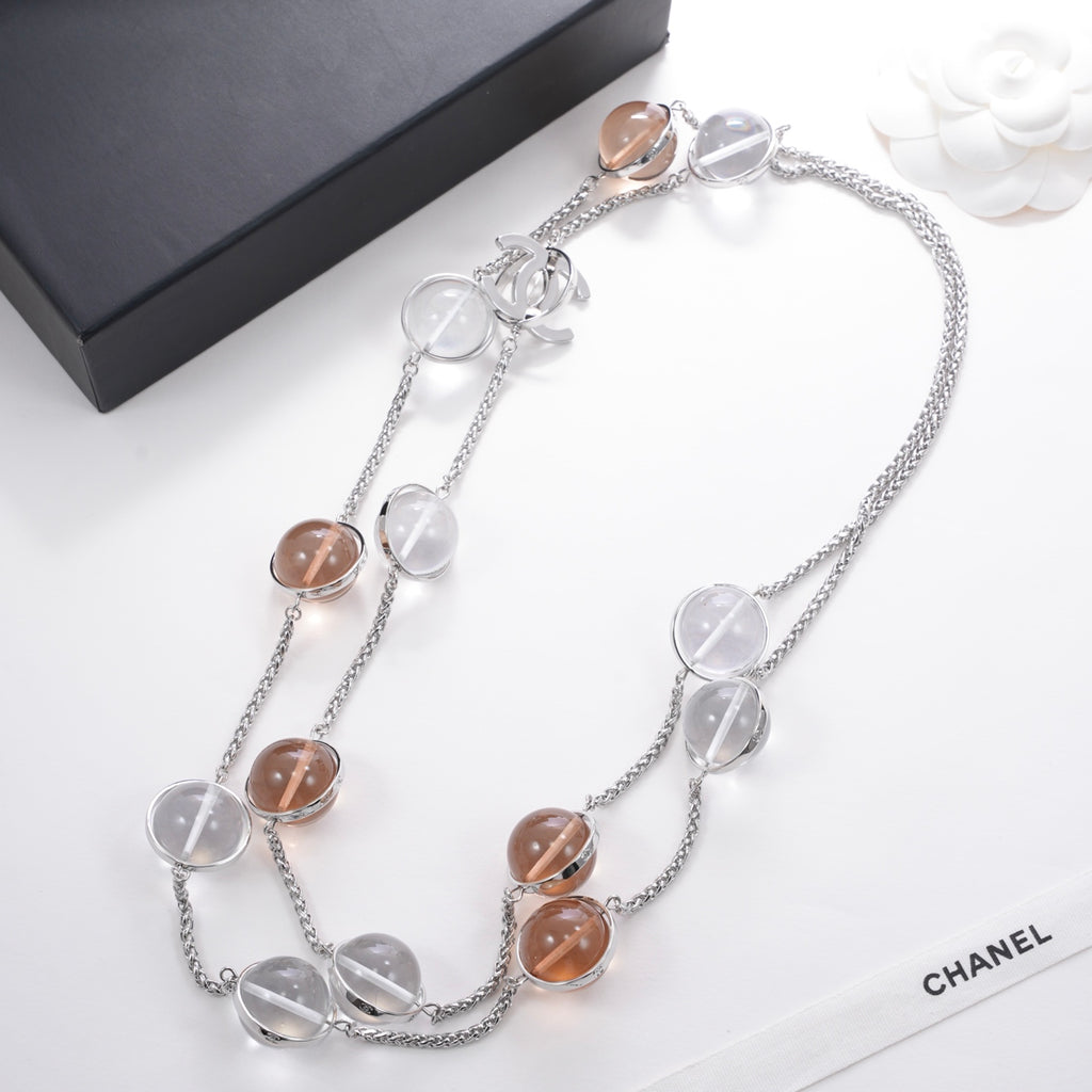 Chanel Silver-Tone Oval Link Necklace - album image 1