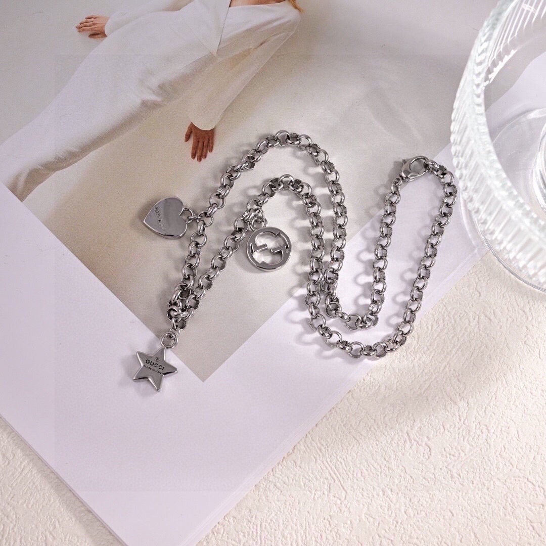 Gucci Silver-Tone Textured Chain Jewelry Options - album image 1