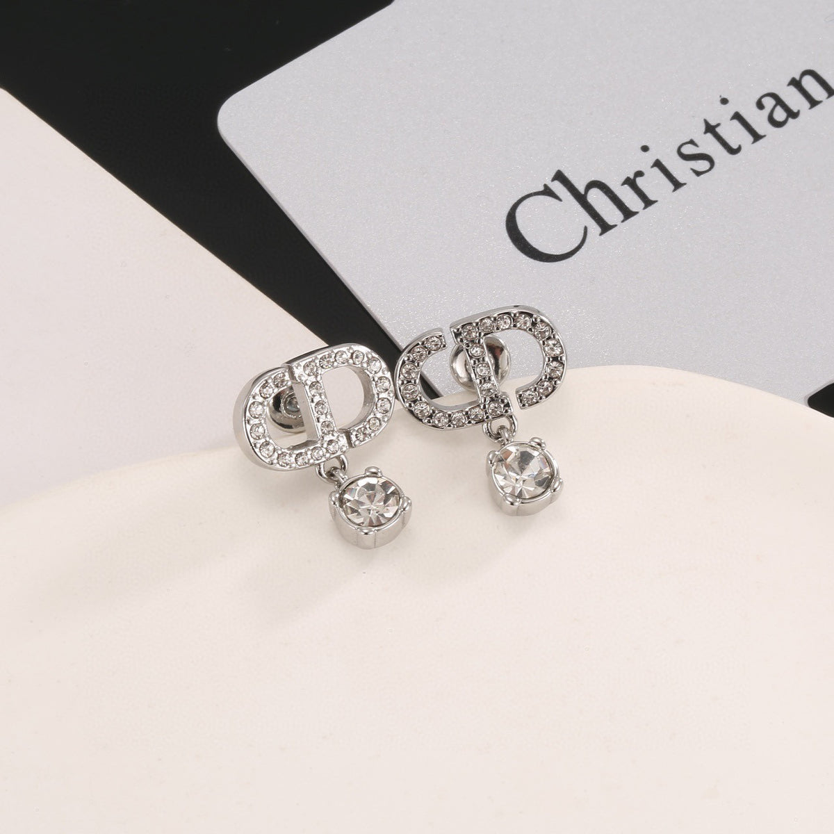 Dior Vintage-Style CD Stud Earrings - product image 1