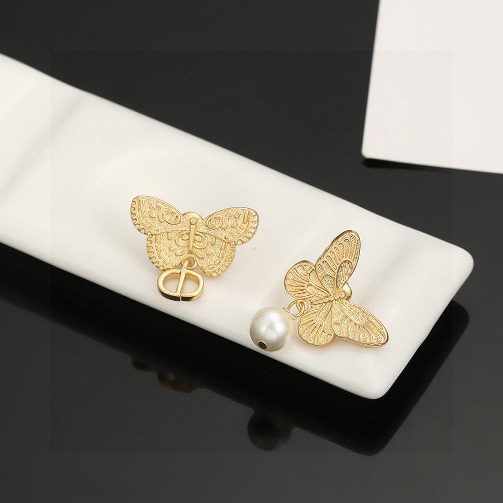 Dior Asymmetric Butterfly Earrings - product image 4