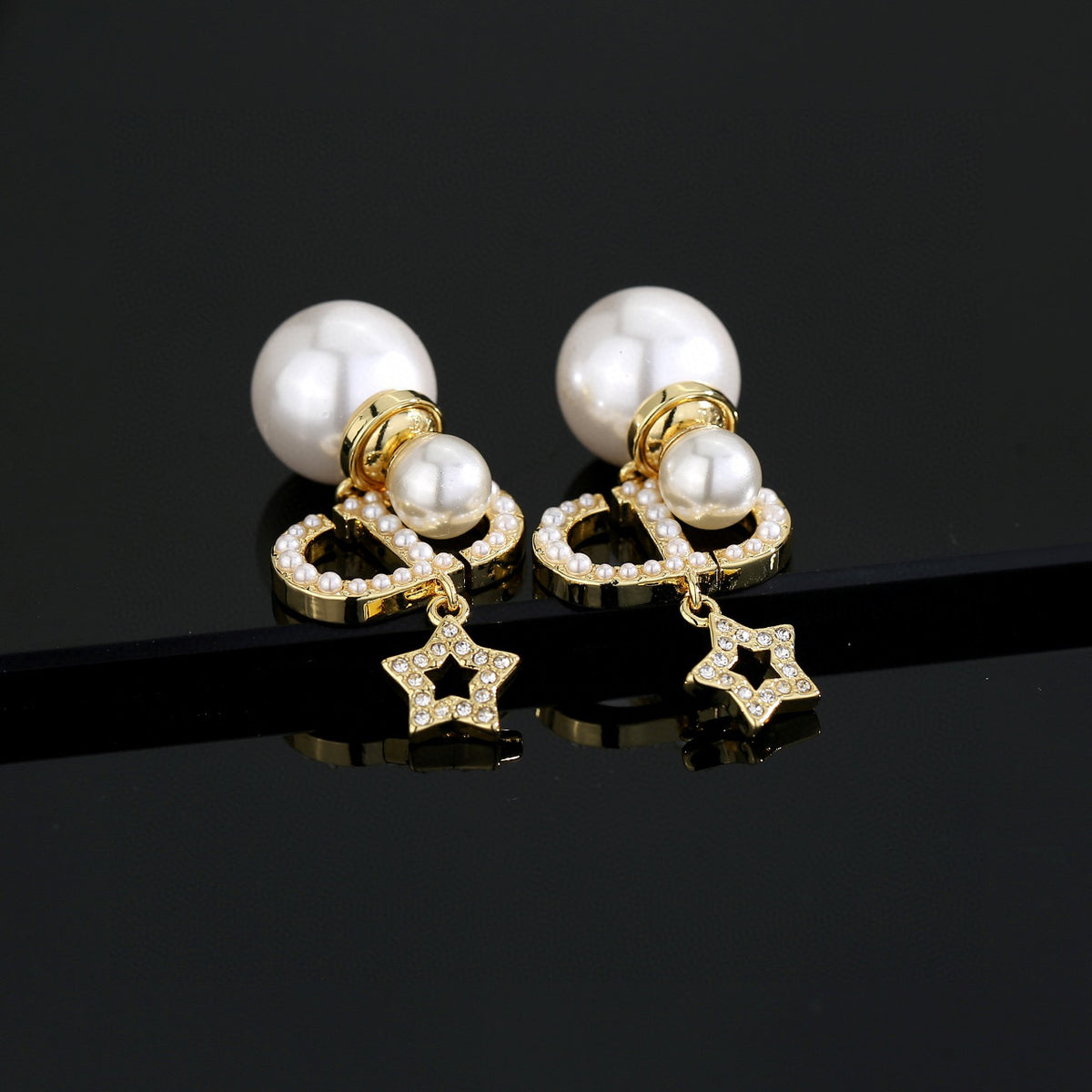 Dior CD Pearl-Look Stud Earrings - product image 3