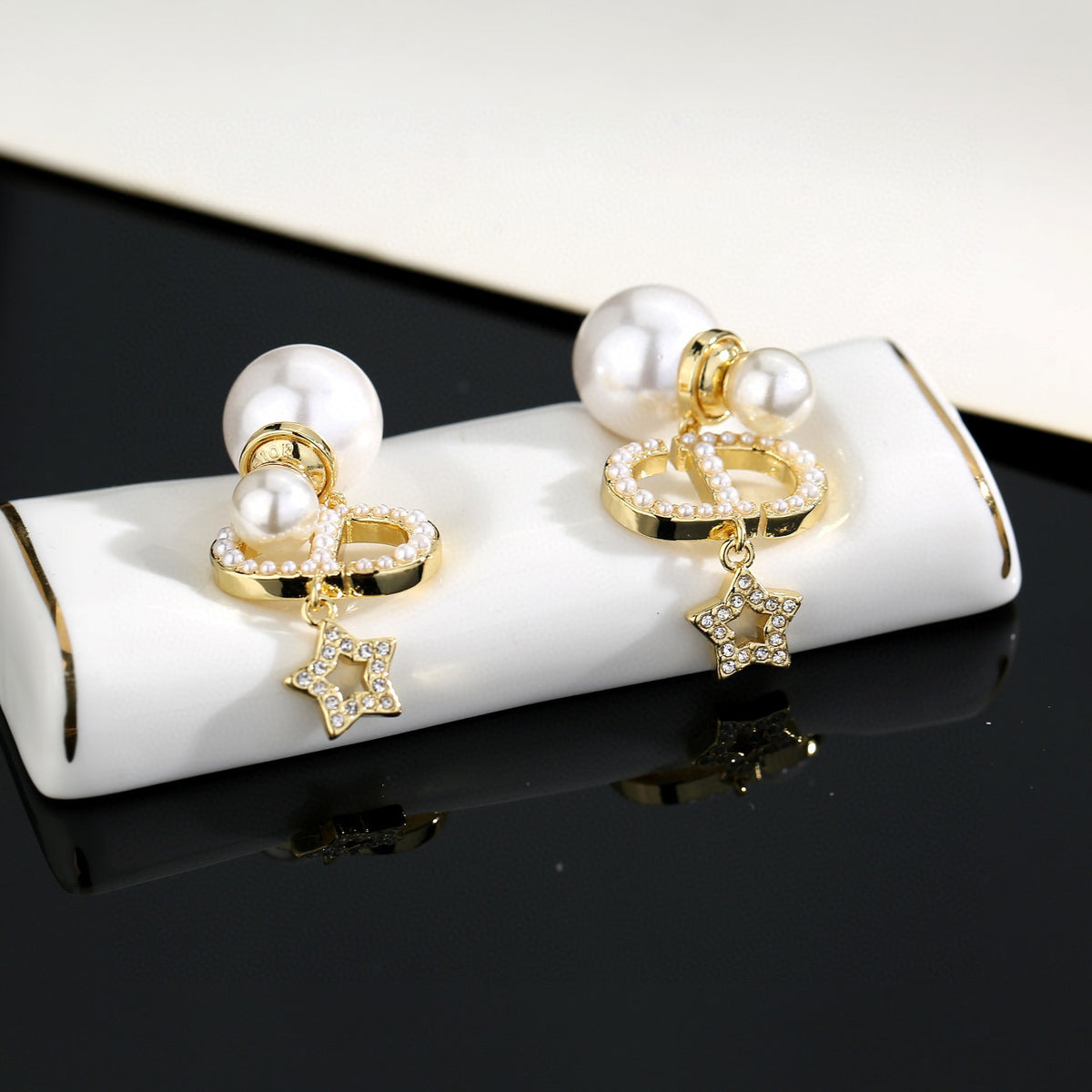 Dior CD Pearl-Look Stud Earrings - product image 5