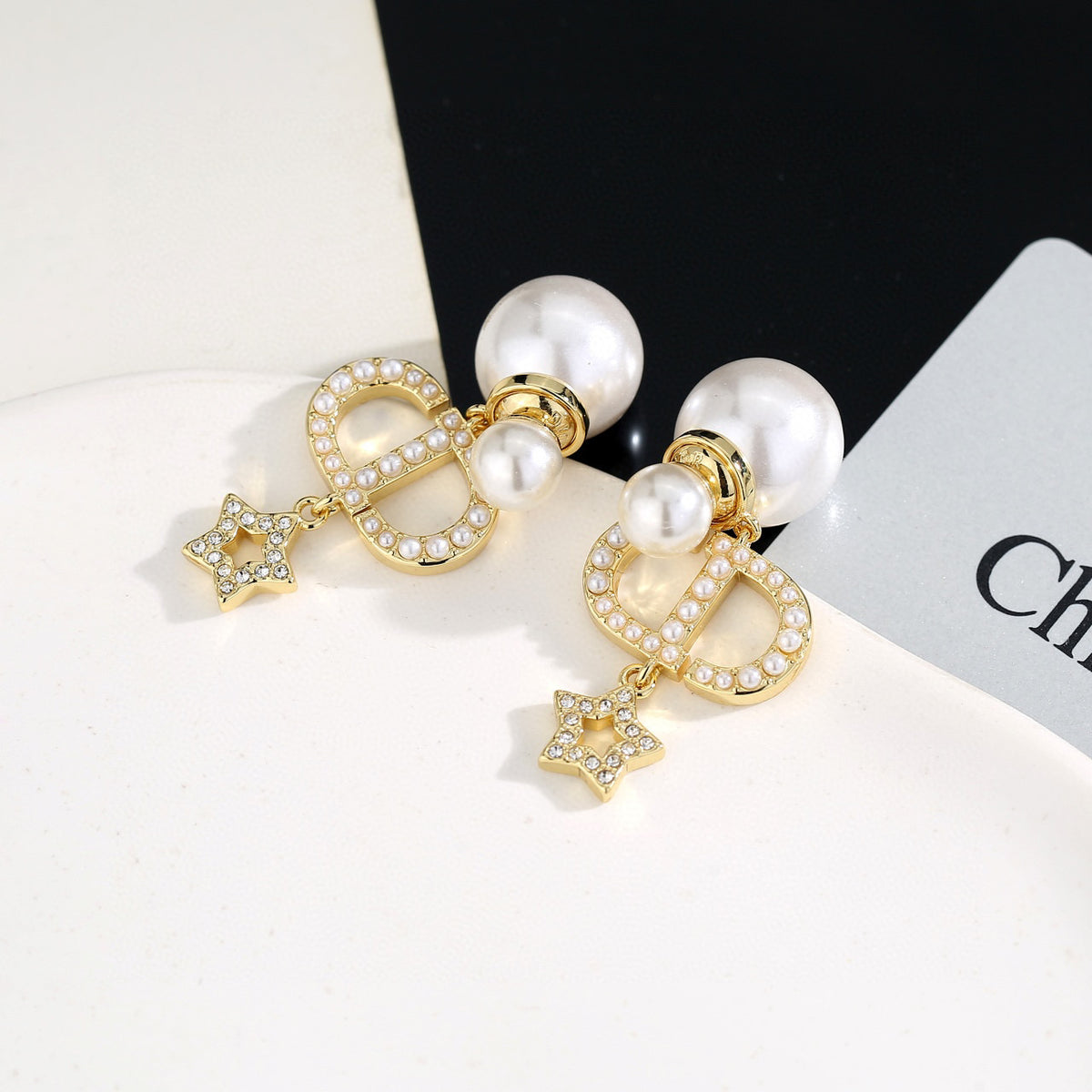 Dior CD Pearl-Look Stud Earrings - product image 2