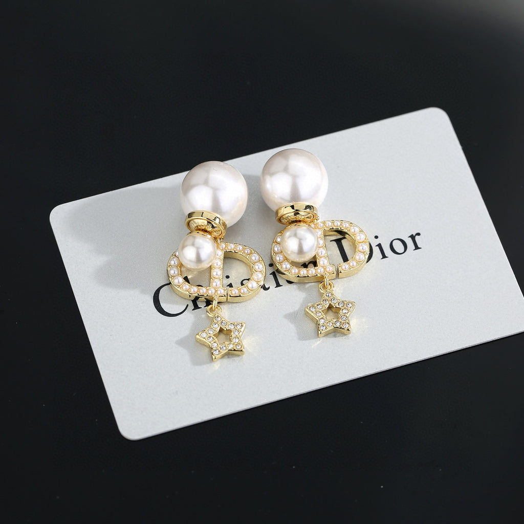 Dior CD Pearl-Look Stud Earrings - product image 1